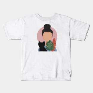 Cat-plant lady Kids T-Shirt